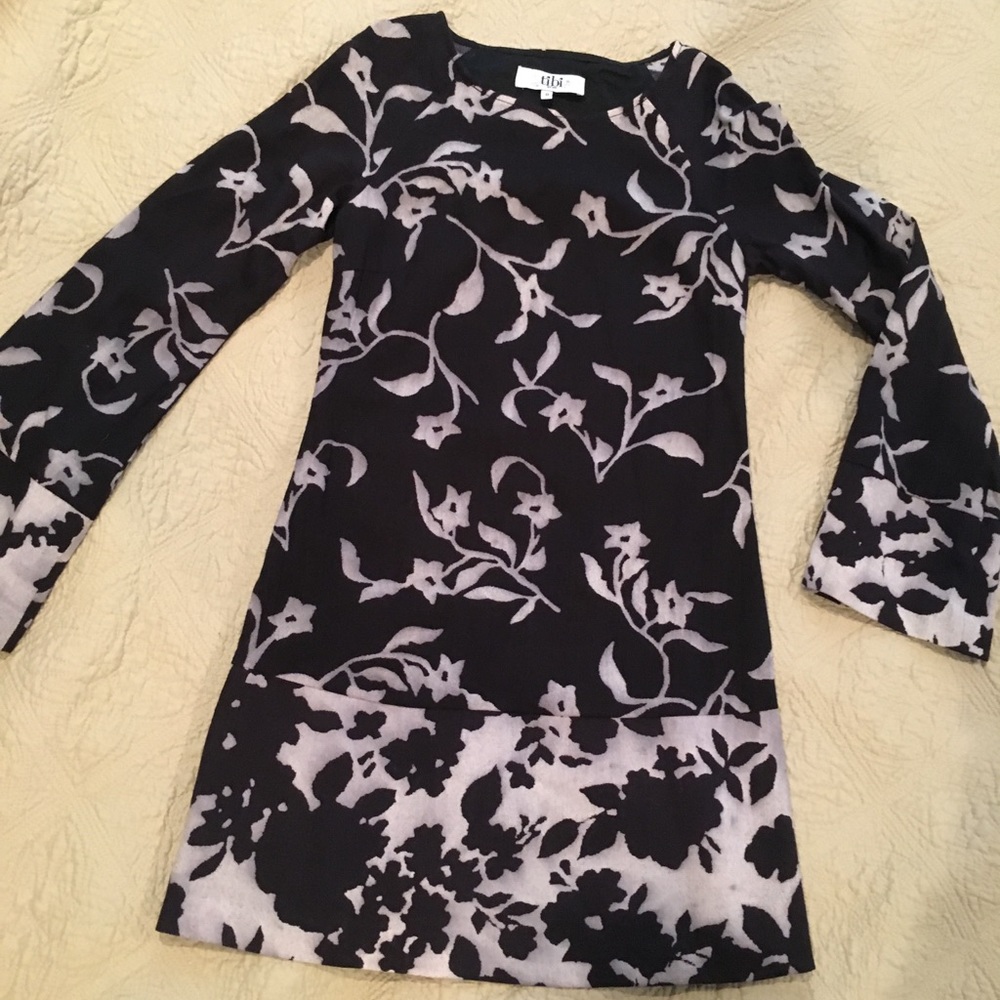 Tibi long sleeve floral dress